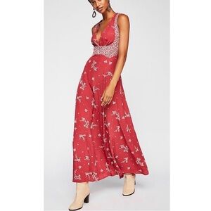 green emerald velvet dress Free People Women's Bluebell Maxi, Cherry Combo, M at Amazon Women's  Clothing store